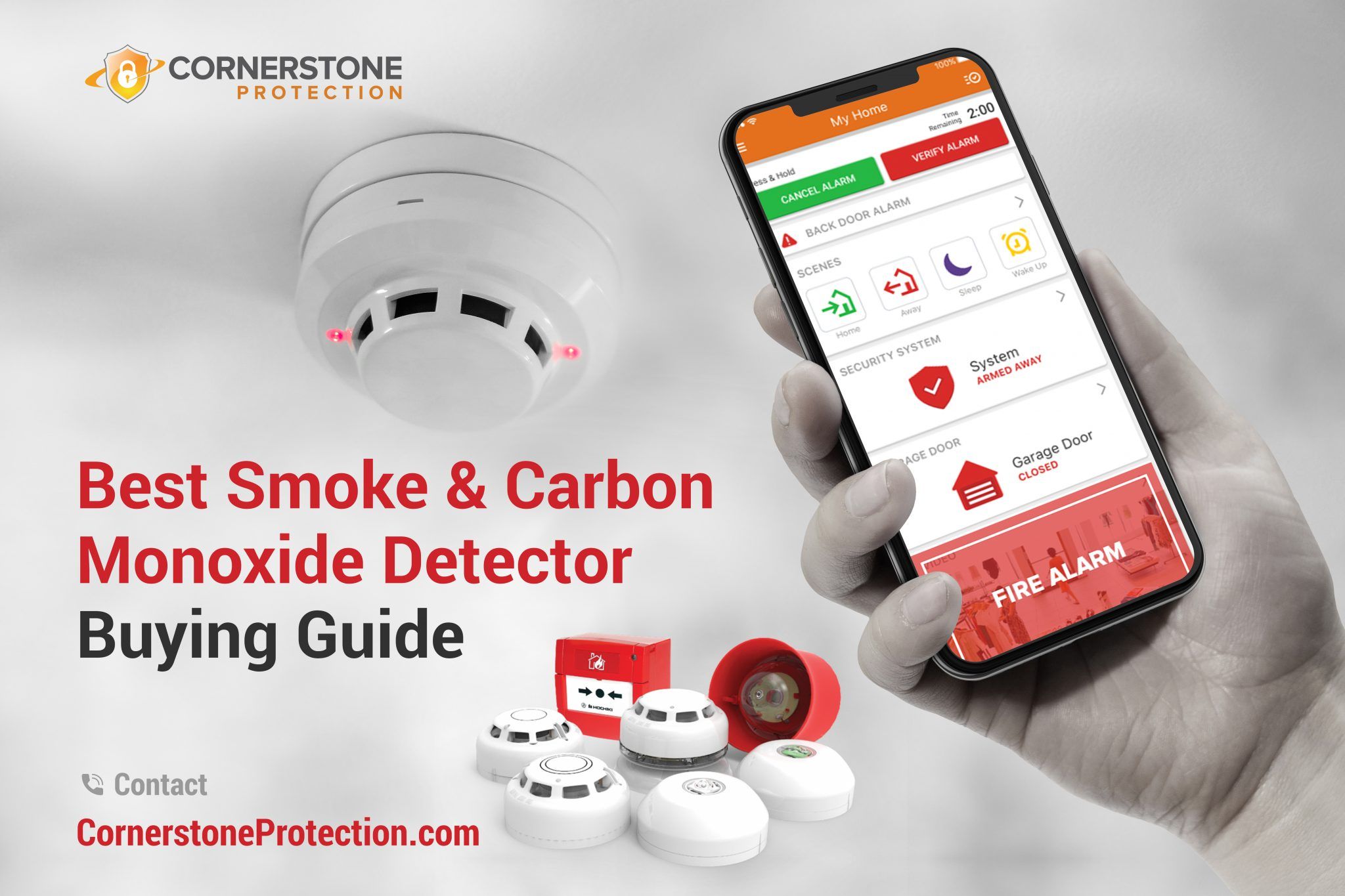 smoke and carbon monoxide detector cornerstone protection