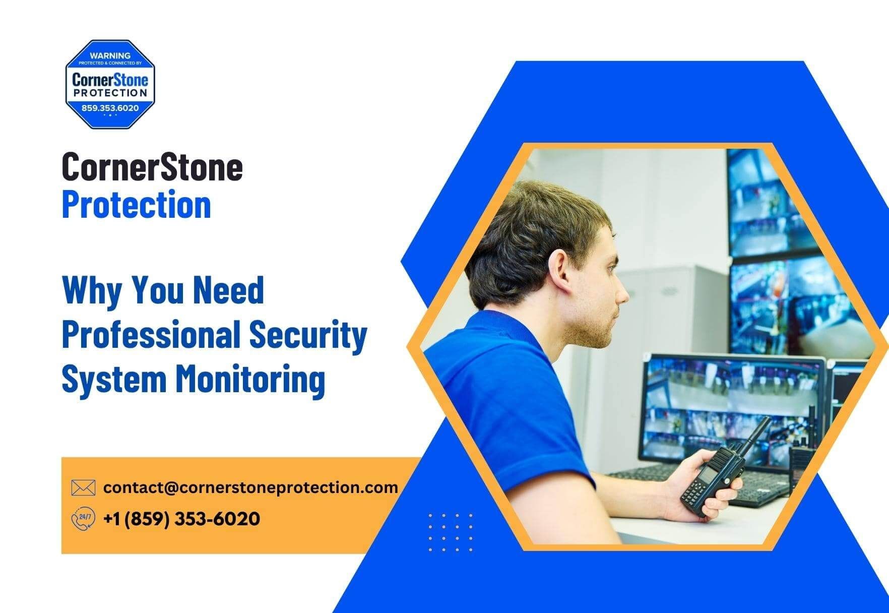 professional security system monitoring service cornerstone protection